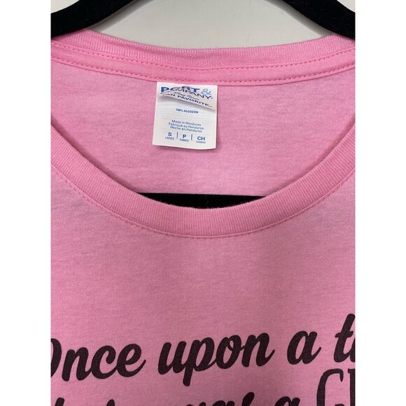 Port & Company Graphic Tee Dog & Hummingbird Graphic Tee Short Sleeve Pink Small - Picture 3 of 9